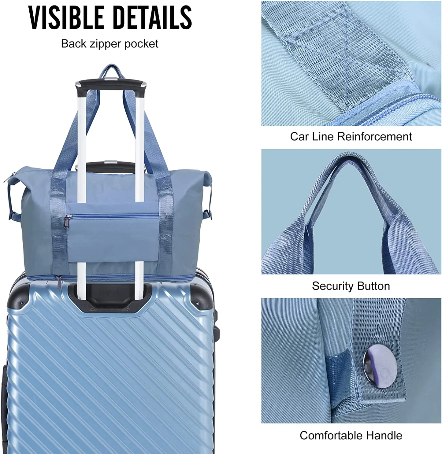 large capacity Weekender Overnight Travel DuffelTote waterproof Shoulder bag